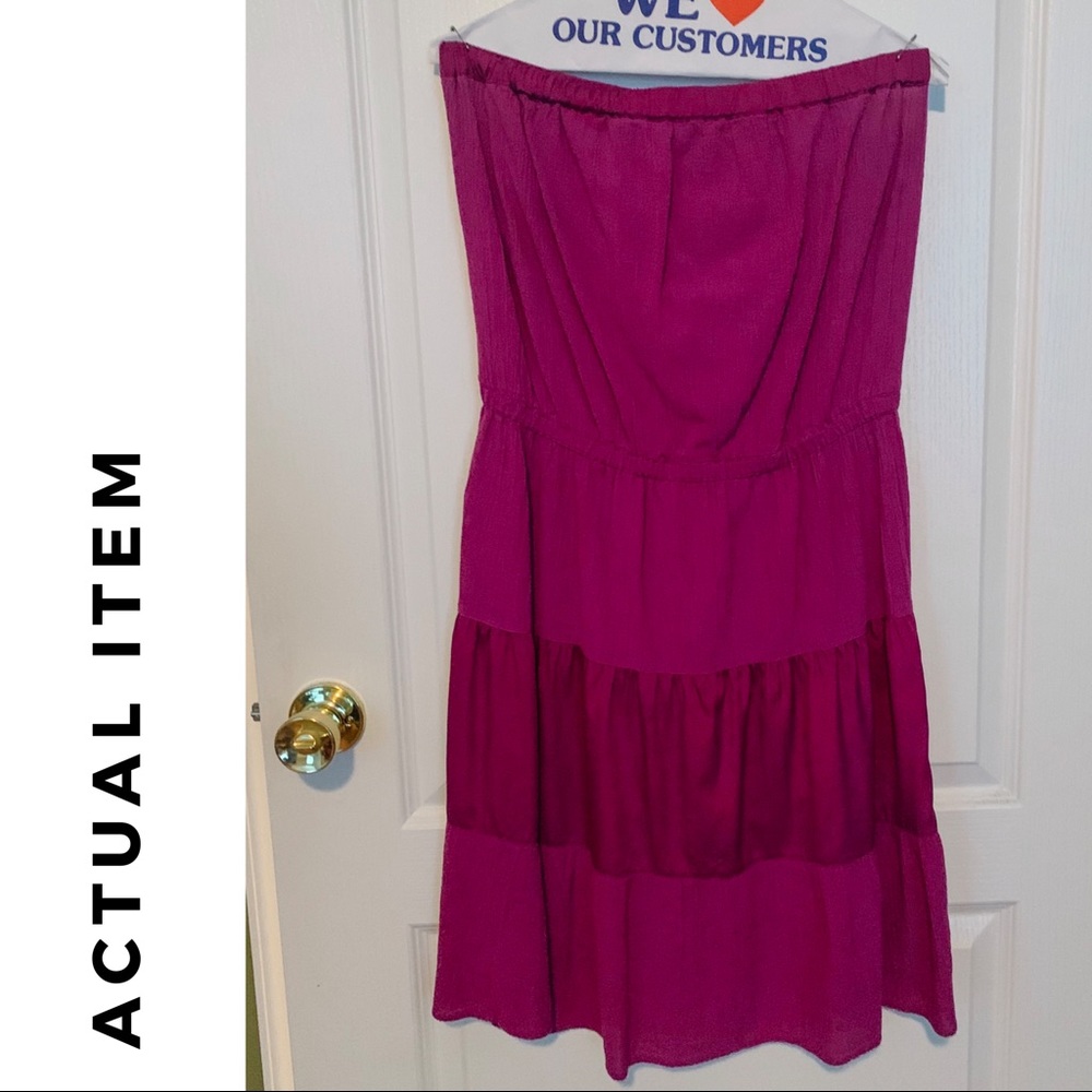 EUC Banana Republic Strapless Dress - Plum